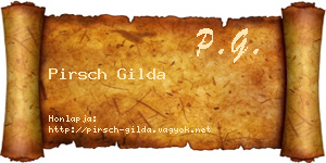 Pirsch Gilda névjegykártya